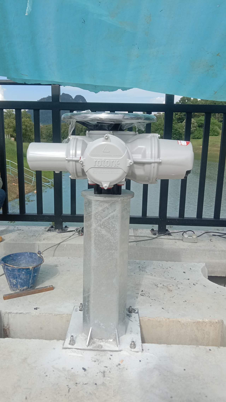 Rotork Actuator with Galvanized Pedestal